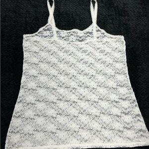 Smart & Sexy White Lace Camisole XL/8 Romantic Layering
